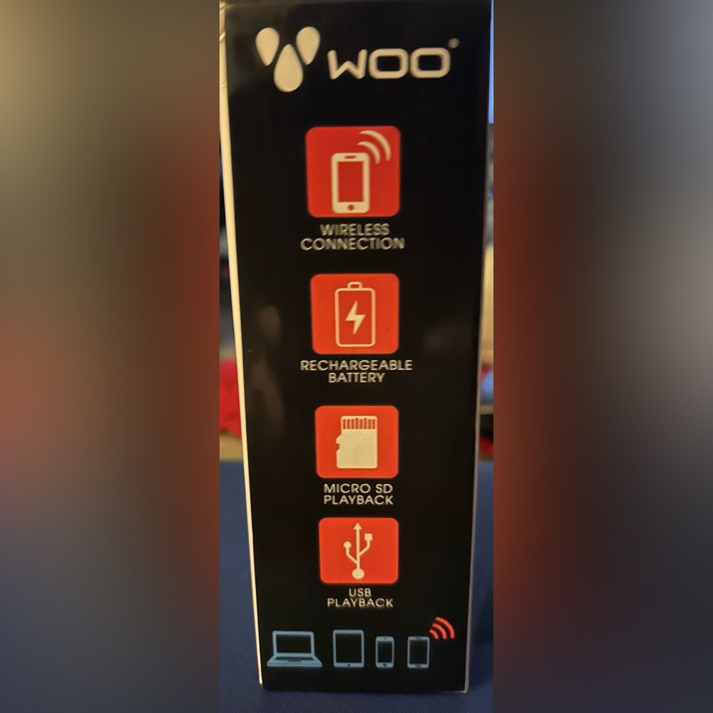 Woo Portable Speaker NWT In Box Wireless Portable Handy Speaker with Large Sound - Picture 4 of 7